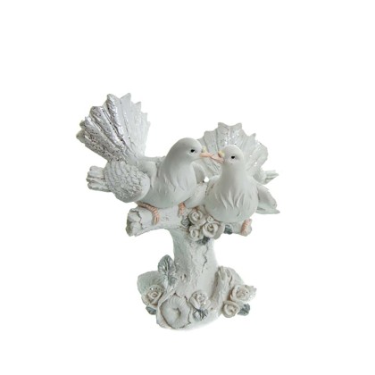 Керамична фигурка "Двойка гълъби - 14см" (Модел 2)