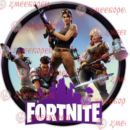 Готова фотодекорация кръгла "Fortnite"