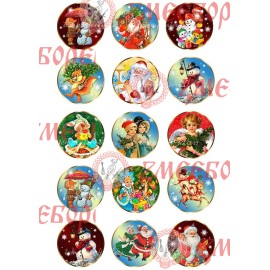 Готова фотодекорация за мъфини и дребни сладки - Коледа 13