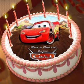 Готова фотодекорация кръгла "Cars 2"