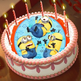 Готова фотодекорация кръгла "Minions 2"