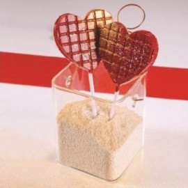 Термоформована форма "Сърце - близалка" - 4 гнезда