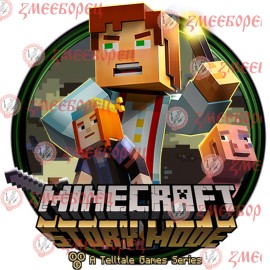 Готова фотодекорация кръгла "Minecraft 3"