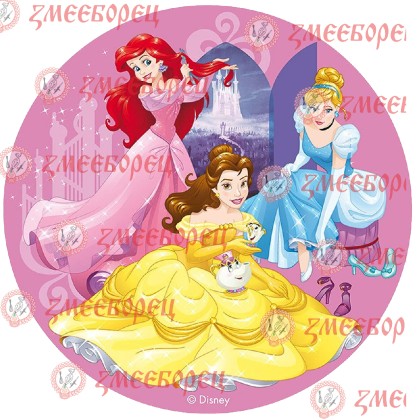 Готова фотодекорация кръгла "Princess 3"