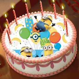 Готова фотодекорация кръгла "Minions 3"