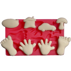 Силиконов калъп "Бебешки асорти - 8 фигурки"