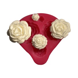 Силиконов калъп "4 размера рози 3"