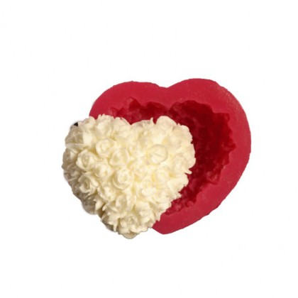 Силиконов калъп "Сърце от рози"