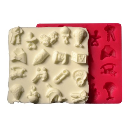 Силиконов калъп "Бебешки разни - 17 фигурки"