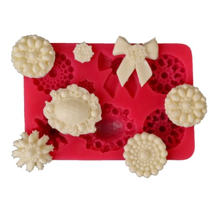 Силиконов калъп "Брошки - 7 елемента"