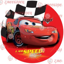 Готова фотодекорация кръгла "Cars 4"