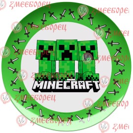 Готова фотодекорация кръгла "Minecraft 4"