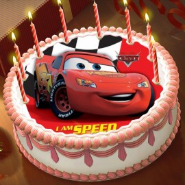 Готова фотодекорация кръгла "Cars 4"