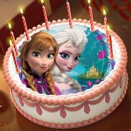 Готова фотодекорация кръгла "Frozen 5"