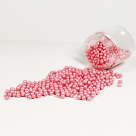 Захарна поръска "Перлени топчета" - Розови - 50гр