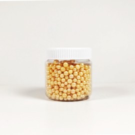 Захарна поръска "Перлени топчета" - Златни - 50гр