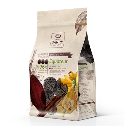 Черен еквадорски шоколад "CACAO BARRY" - 76% - 1кг