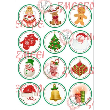 Готова фотодекорация за мъфини и дребни сладки - Коледа 8