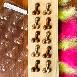 Форма за шоколадова отливка "Пенис - 15 гнезда"