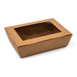 Картонена кутия с прозорец - 195х140 h65мм