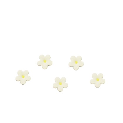 Комплект захарни цветлета малки - бели - 50бр