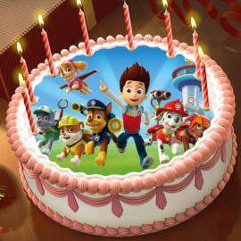 Готова фотодекорация кръгла "Paw Patrol 3"