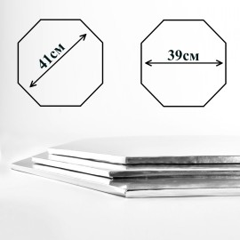 Сребърна подложка - 39х41см 8мм - Осмоъгълник