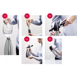 Сифон за сода от неръждаема стомана 1л  - Класик