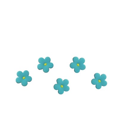 Комплект захарни цветлета малки - сини - 50бр