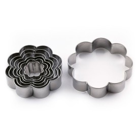 Комплект метални кутери Цвете 7 елемента