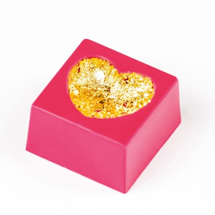 Поликарбонатна форма за бонбон "Дълбоко сърце"