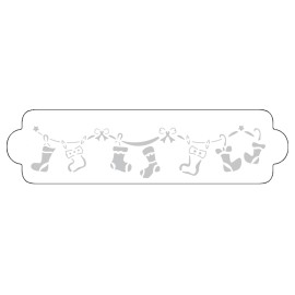 Шаблон за въздушна четка "Коледен с чорапчета"