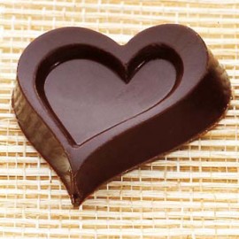 Поликарбонатна форма бонбон "Издълбано сърце"