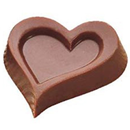 Поликарбонатна форма бонбон "Издълбано сърце"