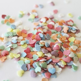 Захарна поръска "Сърца" - Шарени - 250гр