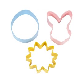 Комплект великденски метални кутери "Цвете, Заек, Яйце"