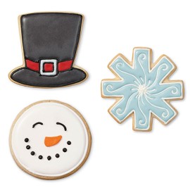 Комплект метални кутери "Снежен човек" - 3 елемента