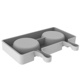 Силиконова форма за сладолед "GEL19B Round" кръгче - 2 гнезда