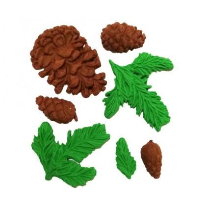 Захарна фигурка "Клончета и шишарки" - 7бр