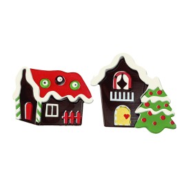 Напечатана форма за шоколад с трансфер "Къщички"