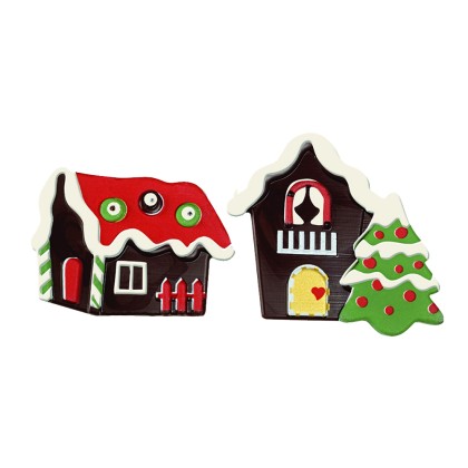 Напечатана форма за шоколад с трансфер "Къщички"