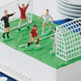 Комплект 4 футболиста с две врати и съдия