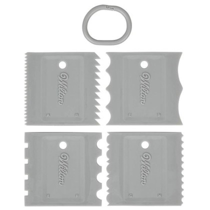 Комплект гребенчета за декорация и релеф - 4 елемента