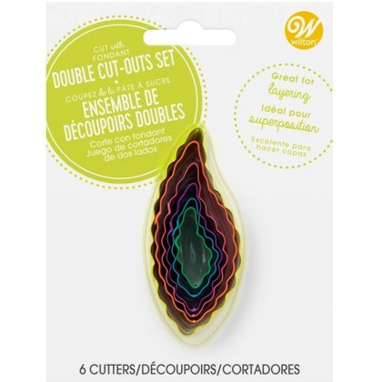 Комплект двустранни кутери "Листо" - 6 елемента