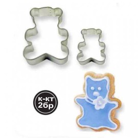 Комплект метални кутери Мече - 2 елемента