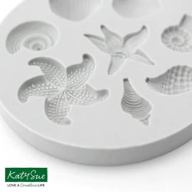 Силиконов калъп "Морски звезди и черупки"