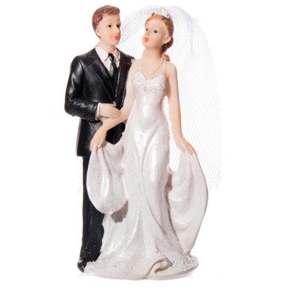 Сватбена фигурка - Двойка с воал