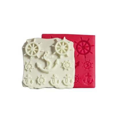 Силиконов калъп "Рул и котви - 9 елемента"