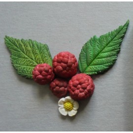 Силиконов калъп "Малини и листа"