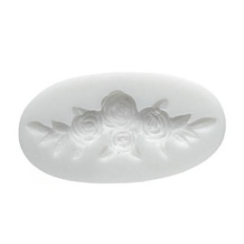 Силиконов калъп "Роза с листа 2"